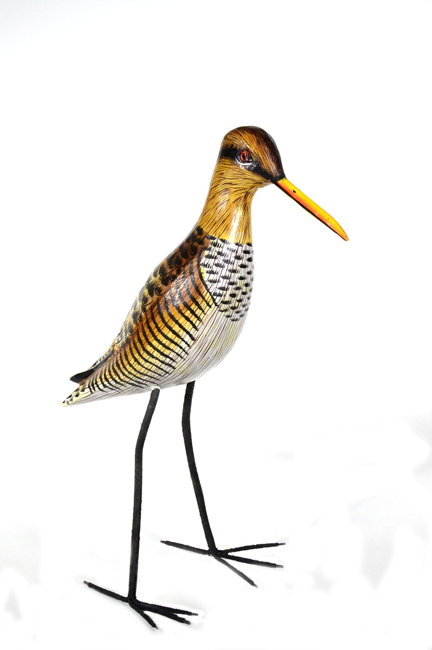 Hand Carved Painted Wood Carving SHOREBIRD Sandpiper Bird Decoy Vintage Style