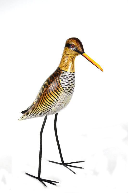 Hand Carved Painted Wood Carving SHOREBIRD Sandpiper Bird Decoy Vintage Style