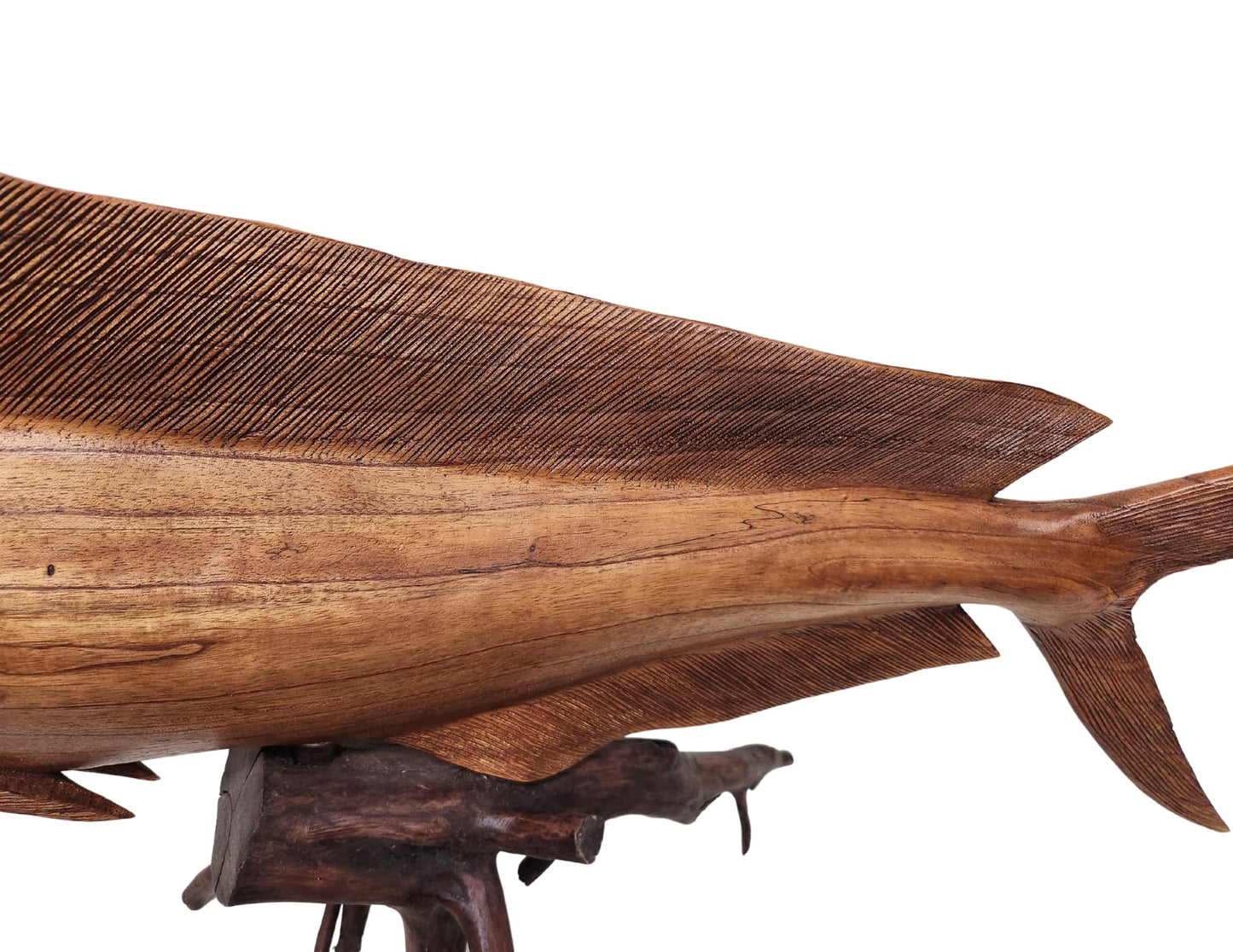 WorldBazzar HUGE BEAUTIFUL HANDMADE WOODEN MAHI MAHI DOLPHIN SCULPTURE STATUE CARVING SPORT FISH TROPHY ONE OF A KIND
