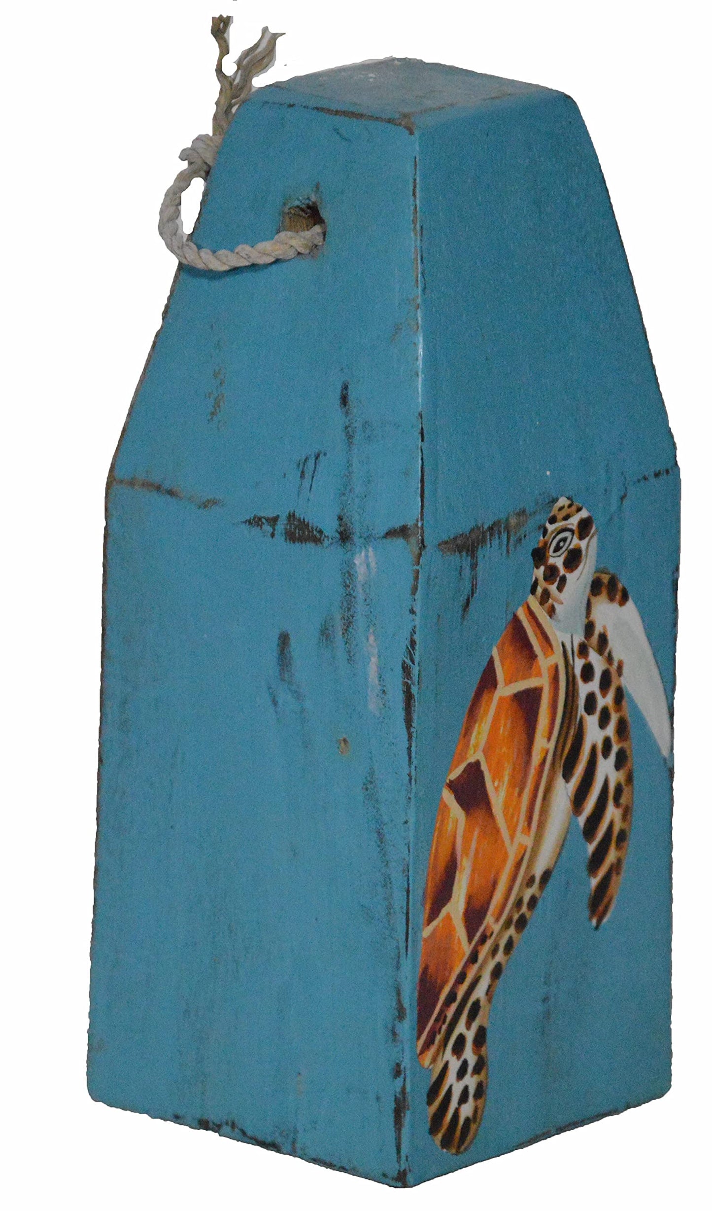 Buoy and Paddle Set Hand Carved Beautiful Wood Sea Turtle Ocean Salt Life Sea Buoy Sculpture Tropical Home Decor Art Nautical