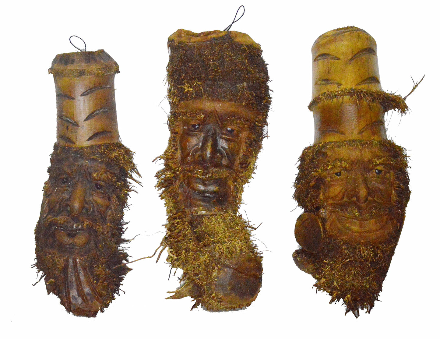 WorldBazzar Huge 20" Tree Spirit Mask Bamboo Root Tiki Bar Deco Hand Crafted Sculpture African Wall Decor