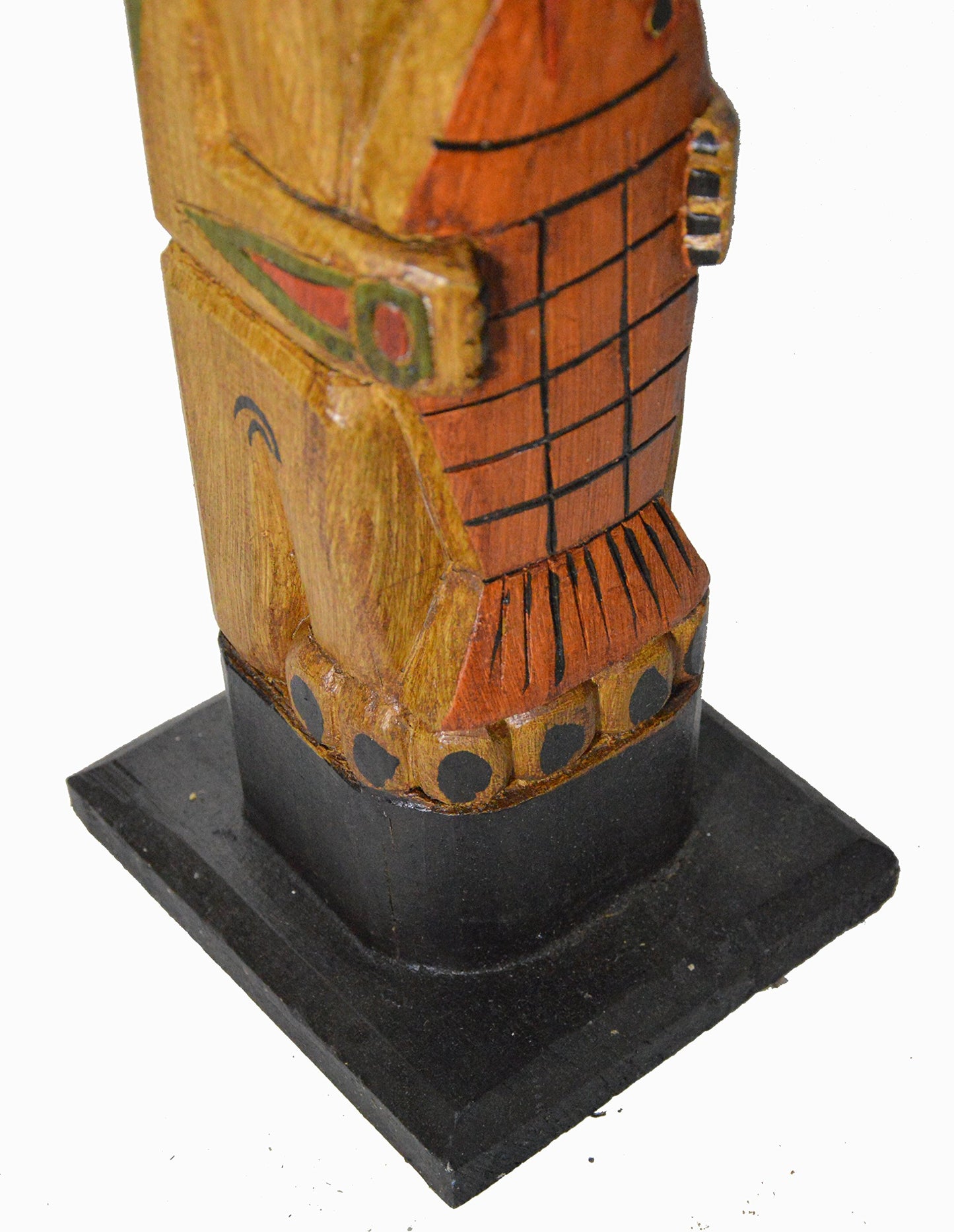 WorldBazzar Cracked Scratch and DENT Tall 3 Foot Tall Northwest Coast Style Wooden Eagle with Fish Totem Pole