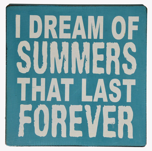 Hand Carved Wooden I Dream of Summers That Last Forever Cocktails Drinking Beach Surfboard Sign