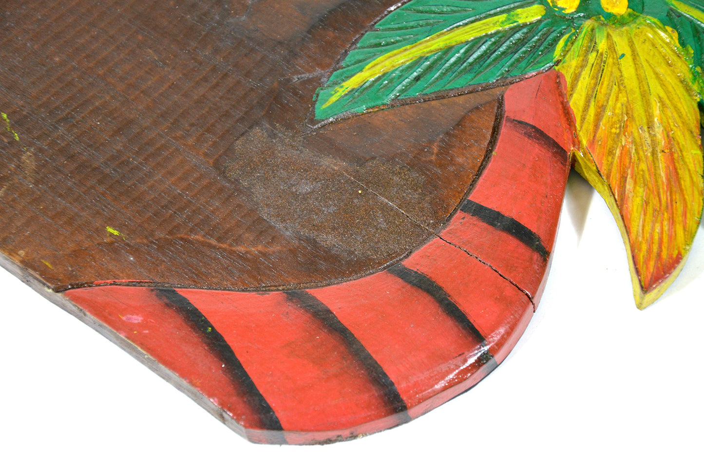 CLEARANCE SCRATCH AND DENT HAND CARVED TIKI BAR OPEN SIGN WITH TWO PALM TREES 3D