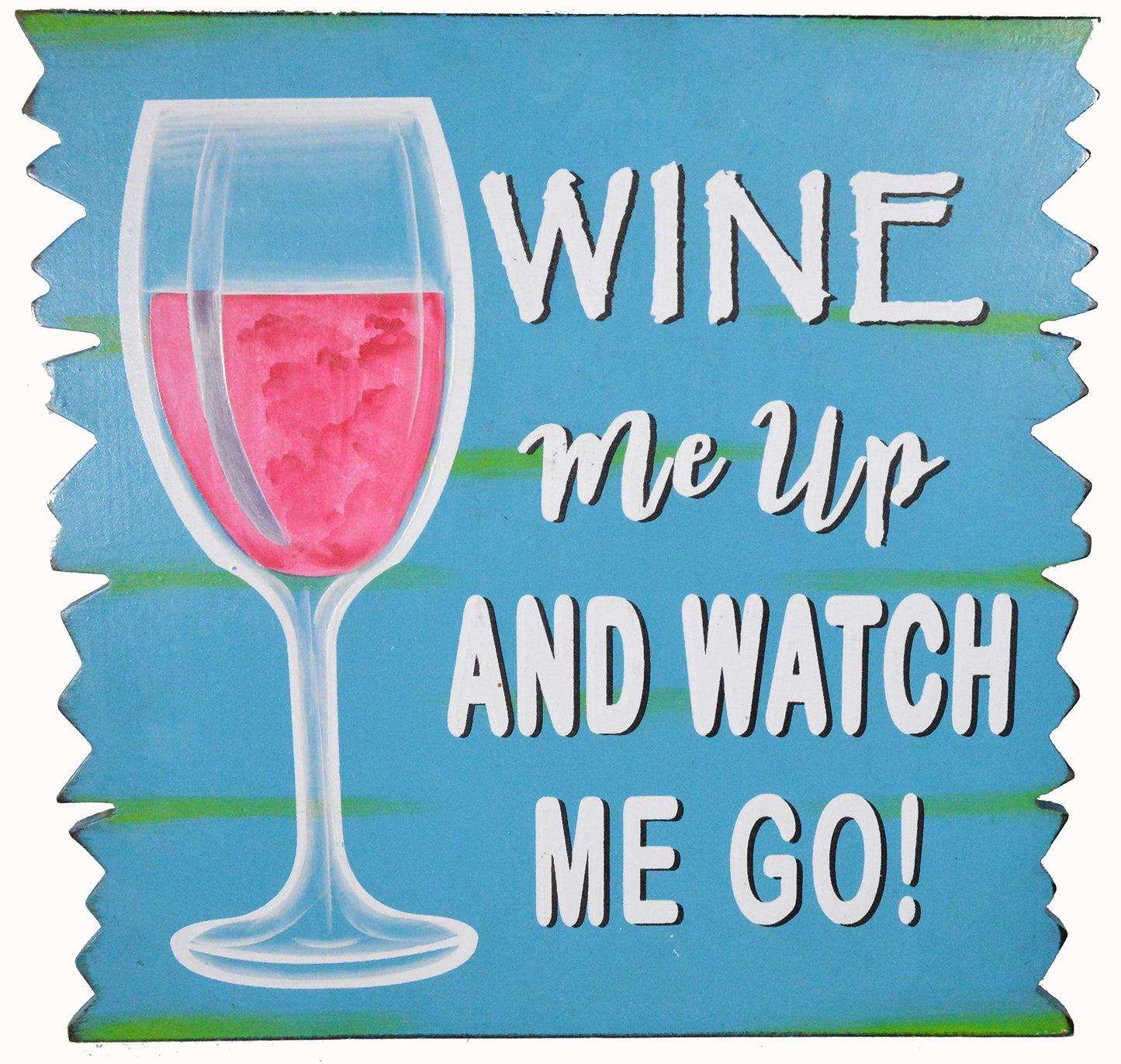 WorldBazzar Wine ME UP and Watch ME GO Winery Special Tiki Bar Sign Beautiful Beach Drinking Sunset Palm Tree Tropical Island Decor