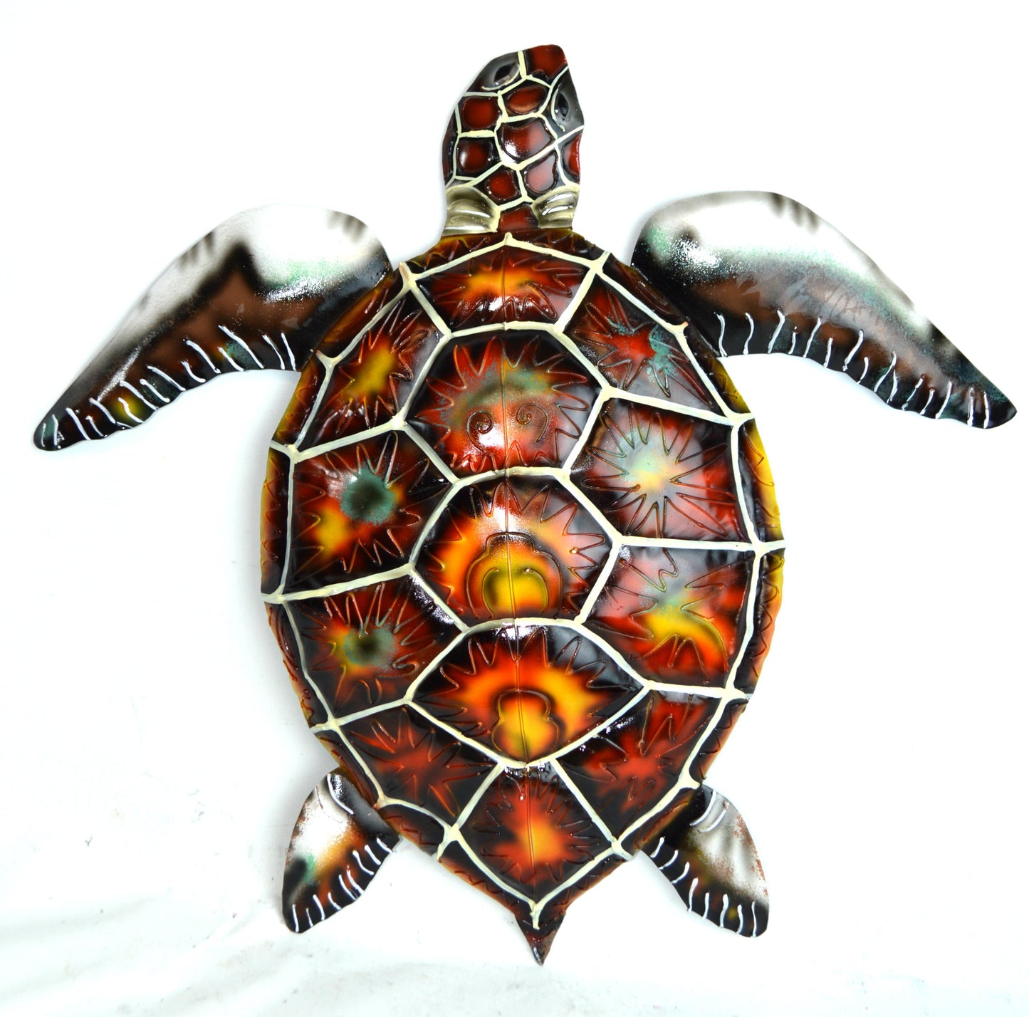 BEAUTIFUL UNIQUE SEA OCEAN TURTLE METAL TROPICAL ISLAND WALL ART