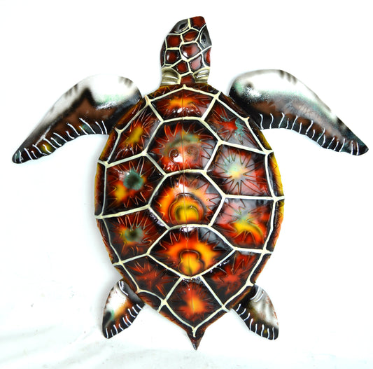 BEAUTIFUL UNIQUE SEA OCEAN TURTLE METAL TROPICAL ISLAND WALL ART